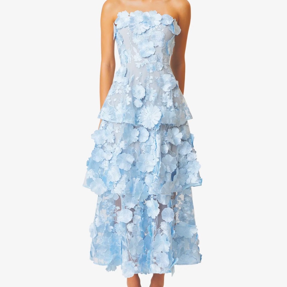 Elliatt Light Blue Floral Maxi Dress